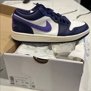 Nike Air Jordan Low White Purple Sneakers